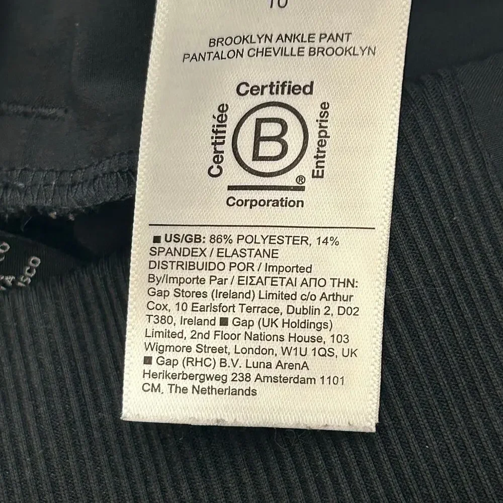 Athleta black Brooklyn mid rise ankle pants size 10 - Picture 8 of 9